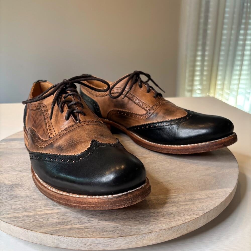 Bed Stu Cobbler Series Wingtip Oxford Shoes Men’s Size 11 Brown Black Leather